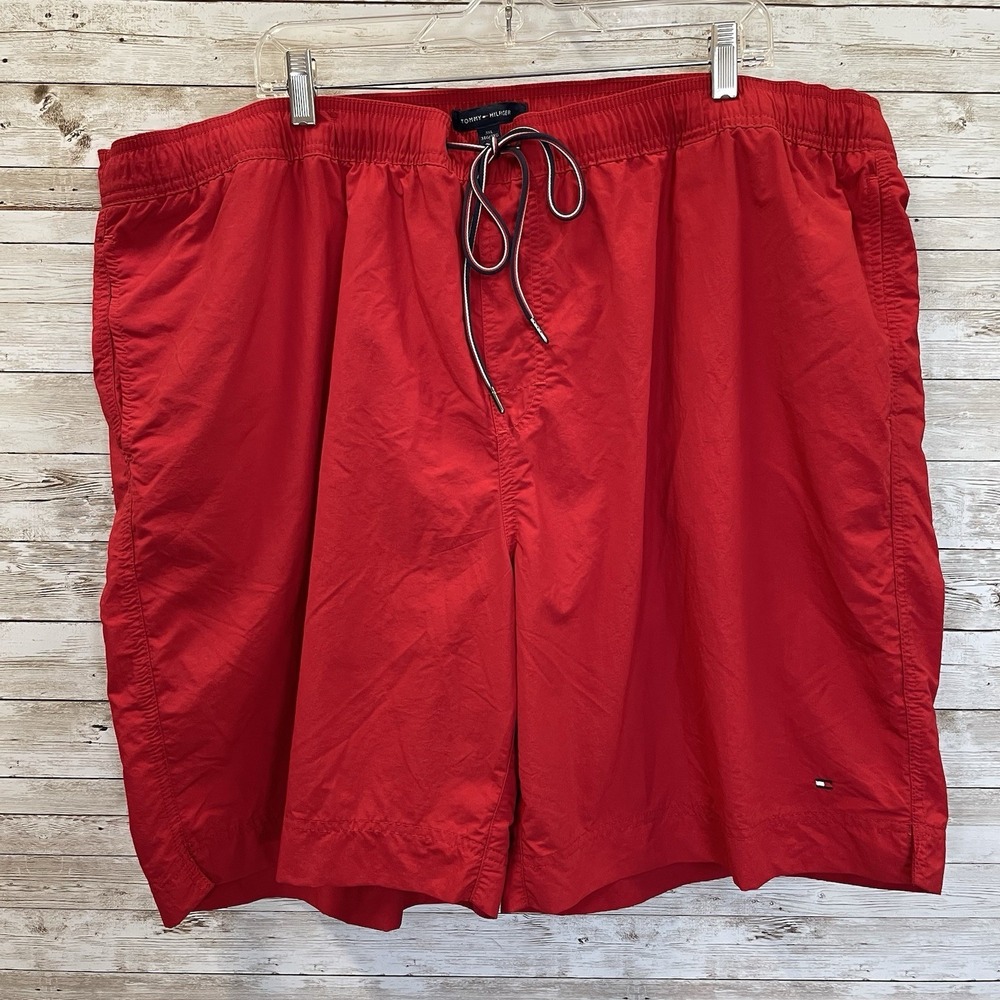 Tommy Hilfiger Mens‎ 3XL Boardshorts Red Logo Swimming Swim Trunks Shorts